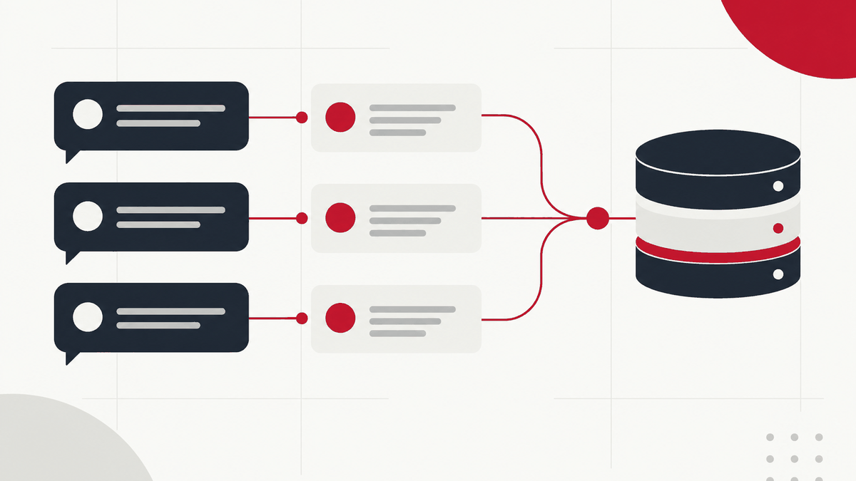 Illustration of support tickets paired with resolutions forming a dataset